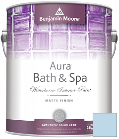 Краска Benjamin Moore Aura Bath & Spa Interior Paint Matte Finish (532) цвет 814 Jet Stream