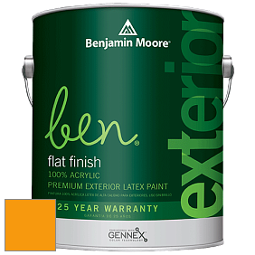 Benjamin Moore Ben 541 Waterborne Exterior Flat Finish краска цвет 2018-20 Mandarin Orange