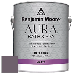 Benjamin Moore Aura 532 Bath & Spa Waterborne Interior Paint Matte Finish краска цвет 2116-30 Cabernet