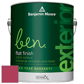 Benjamin Moore Ben 541 Waterborne Exterior Flat Finish краска цвет 2086-20 Rose Parade