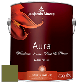 Benjamin Moore Aura 526 Waterborne Interior Satin Finish покрытие цвет NCS S 4550-G50Y 