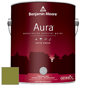 Benjamin Moore Aura 631 Waterborne Exterior Satin Finish краска цвет 2146-10 Dark Celery