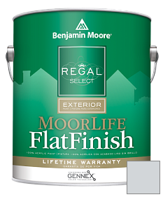Краска Regal Select Exterior Paint-MoorLife Flat Finish (W105) цвет 2124-50 Bunny Gray