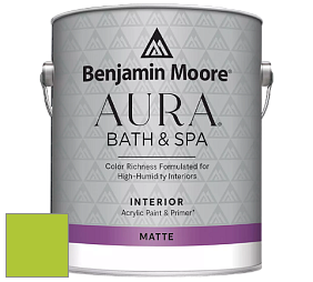 Benjamin Moore Aura 532 Bath & Spa Waterborne Interior Paint Matte Finish краска цвет NCS S 0575-G40Y 
