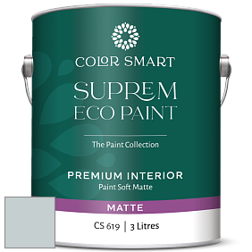 COLOR SMART CS 619 SUPREM ECO PAINT матовая краска цвет 2131-60 Silver Gray