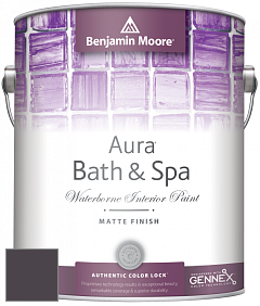 Benjamin Moore Aura 532 Bath & Spa Waterborne Interior Paint Matte Finish краска цвет 2072-10 Dark Basalt