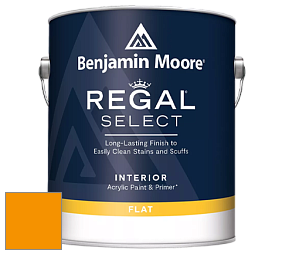 Benjamin Moore 547 Regal Select Waterborne Interior Flat Finish краска цвет 2018-10 Orange Sky