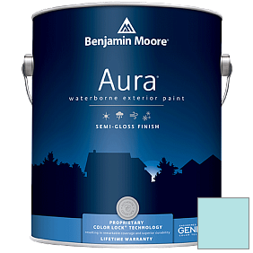 Краска Aura Waterborne Exterior Semi-Gloss Finish (632) цвет 2056-60 Blue Seafoam