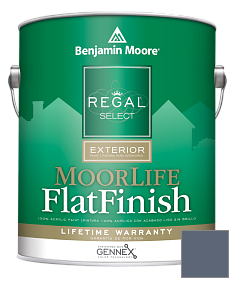 Краска Regal Select Exterior Paint-MoorLife Flat Finish (W105) цвет 1435 Blue Gaspe