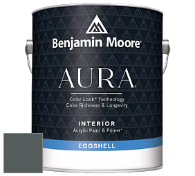 Benjamin Moore Aura 524 Waterborne Interior Eggshell Finish краска цвет 2122-10 Dark Pewter