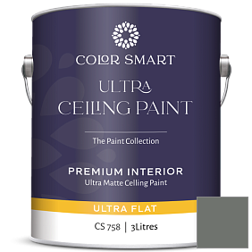 Краска COLOR SMART CS 758 ULTRA CEILING PAINT ультраматовая краска цвет 1581 Millstone Gray