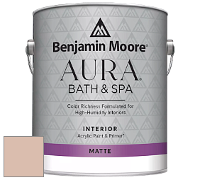 Benjamin Moore Aura 532 Bath & Spa Waterborne Interior Paint Matte Finish краска цвет 1165 Milk Shake