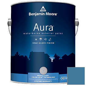 Краска Aura Waterborne Exterior Semi-Gloss Finish (632) цвет 804 Chicago Blues