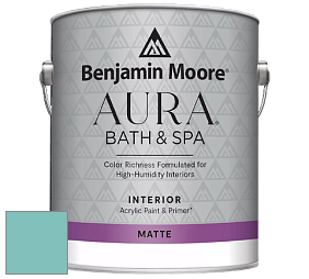 Benjamin Moore Aura 532 Bath & Spa Waterborne Interior Paint Matte Finish краска цвет RAL 6027 