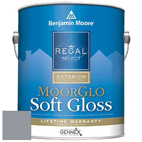 Benjamin Moore W096 Regal Select Exterior Paint-Moor GloSoft Gloss Finish краска цвет 2126-40 Sweatshirt Gray