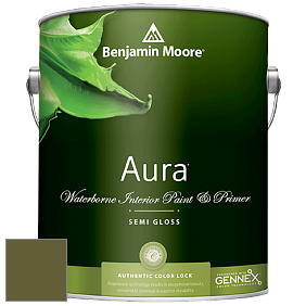 Benjamin Moore Aura 528 Waterborne Interior Semi-gloss Finish краска цвет NCS S 5540-G50Y 