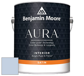Benjamin Moore Aura 526 Waterborne Interior Satin Finish покрытие цвет 1417 English Hyacinth