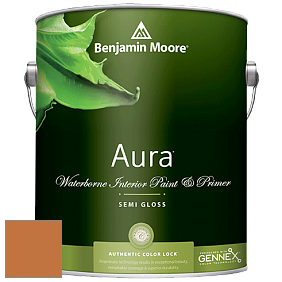 Benjamin Moore Aura 528 Waterborne Interior Semi-gloss Finish краска цвет 2157-10 Golden Dunes