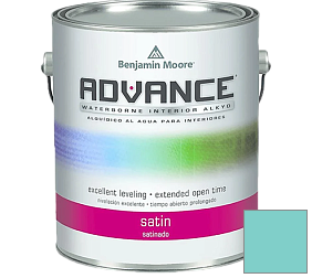 Краска Benjamin Moore 792. Advance Interior Paint-Satin эмаль цвет 662 Mexicali Turquoise