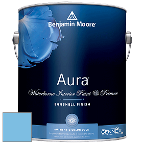 Benjamin Moore Aura 524 Waterborne Interior Eggshell Finish краска цвет 2064-50 Costa Rica Blue