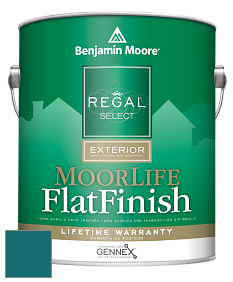 Benjamin Moore W105 Regal Select Exterior Paint-MoorLife Flat Finish краска цвет 2055-20 Pacific Ocean Blue