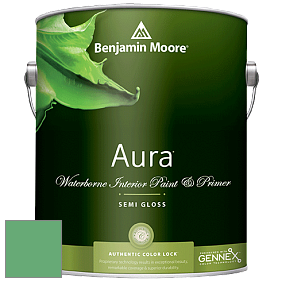 Benjamin Moore Aura 528 Waterborne Interior Semi-gloss Finish краска цвет NCS S 2050-G10Y 