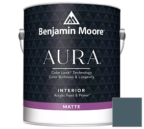 Краска Benjamin Moore Aura 522 Interior Paint - Matte краска цвет 1651 New Providence Navy