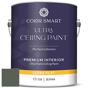 COLOR SMART CS 758 ULTRA CEILING PAINT ультраматовая краска цвет NCS S 7010-G30Y 