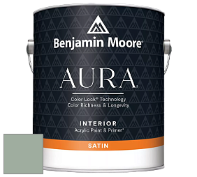 Benjamin Moore Aura 526 Waterborne Interior Satin Finish покрытие цвет NCS S 3010-G10Y 