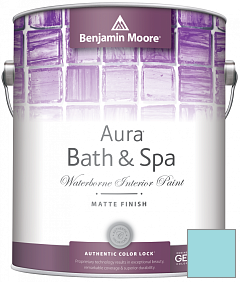 Краска Benjamin Moore Aura Bath & Spa Interior Paint Matte Finish (532) цвет 757 California Breeze