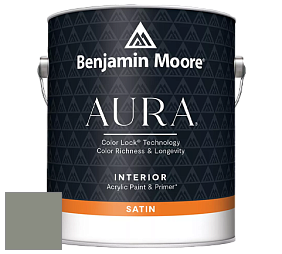 Benjamin Moore Aura 526 Waterborne Interior Satin Finish покрытие цвет 2138-40 Carolina Gull
