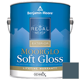 Краска Regal Select Exterior Paint-Moor GloSoft Gloss Finish (W096) цвет 1666 In the Midnight Hour