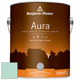Benjamin Moore Aura 634 Waterborne Exterior Low Lustre Finish краска цвет 598 Surf 'n Turf