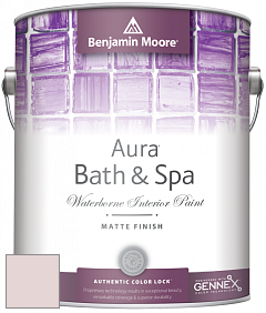 Benjamin Moore Aura 532 Bath & Spa Waterborne Interior Paint Matte Finish краска цвет 1261 Paisley Pink