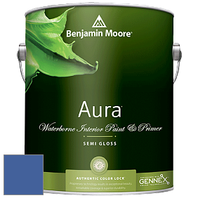 Benjamin Moore Aura 528 Waterborne Interior Semi-gloss Finish краска цвет 2067-30 Twilight Blue