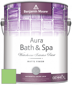 Benjamin Moore Aura 532 Bath & Spa Waterborne Interior Paint Matte Finish краска цвет 2032-40 Citrus Green