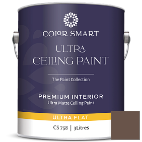 Краска COLOR SMART CS 758 ULTRA CEILING PAINT ультраматовая краска цвет 2107-20 Mocha Brown