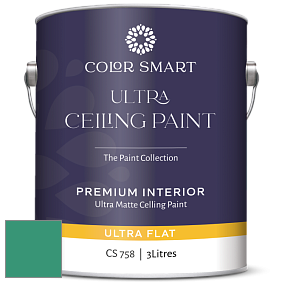 COLOR SMART CS 758 ULTRA CEILING PAINT ультраматовая краска цвет 2047-30 Rolling Hill Green