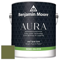 Benjamin Moore Aura 528 Waterborne Interior Semi-gloss Finish краска цвет NCS S 5040-G50Y 