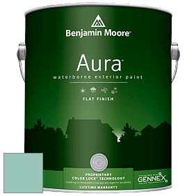 Benjamin Moore Aura 629 Waterborne Exterior Flat Finish краска цвет 2040-50 Hazy Blue
