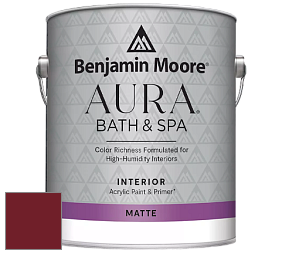 Benjamin Moore Aura 532 Bath & Spa Waterborne Interior Paint Matte Finish краска цвет RAL 3004 