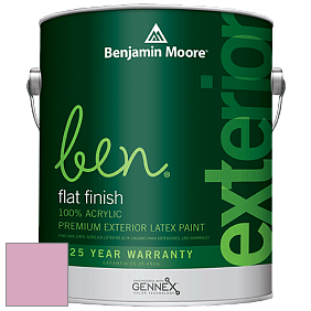 Benjamin Moore Ben 541 Waterborne Exterior Flat Finish краска цвет 2085-50 Strawberry