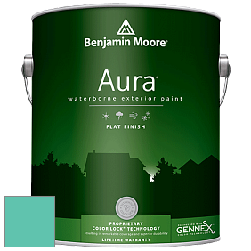 Benjamin Moore Aura 629 Waterborne Exterior Flat Finish краска цвет 656 Miami Teal