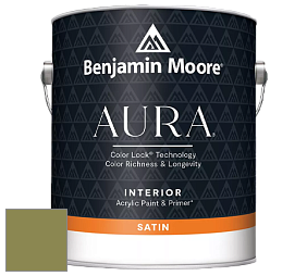 Benjamin Moore Aura 526 Waterborne Interior Satin Finish покрытие цвет NCS S 4040-G60Y 