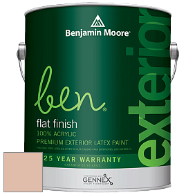 Benjamin Moore Ben 541 Waterborne Exterior Flat Finish краска цвет 1205 Apricot Beige