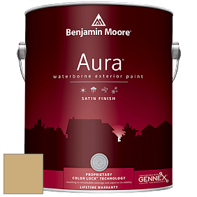 Benjamin Moore Aura 631 Waterborne Exterior Satin Finish краска цвет 256 Westwood Tan