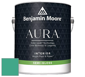Benjamin Moore Aura 528 Waterborne Interior Semi-gloss Finish краска цвет 607 Albuquerque Teal