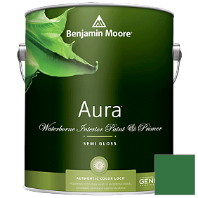 Краска Aura Waterborne Interior Semi-gloss Finish (528) цвет 2037-10 Amazon Moss