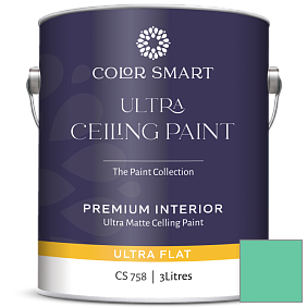 Краска COLOR SMART CS 758 ULTRA CEILING PAINT ультраматовая краска цвет 2042-40 Miami Green