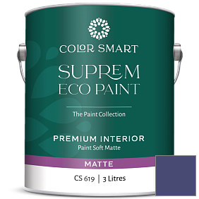 Краска COLOR SMART CS 619 SUPREM ECO PAINT матовая краска цвет 2068-20 Grape Gum